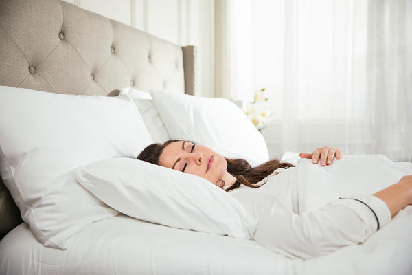 firm pillow and woman sleeping on her back