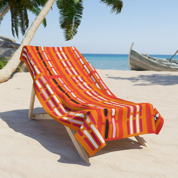 Pill Pattern Beach Towel - Citrus