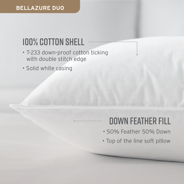 Hotel Bellazure Duo Down Soft Feather Pillow