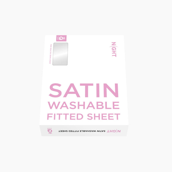 NIGHT Satin Washable Fitted Sheet