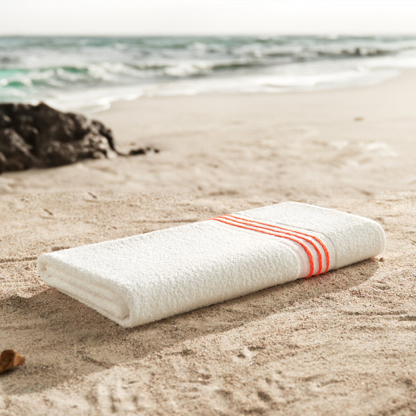 Hotel Stripe Border Pool Towel