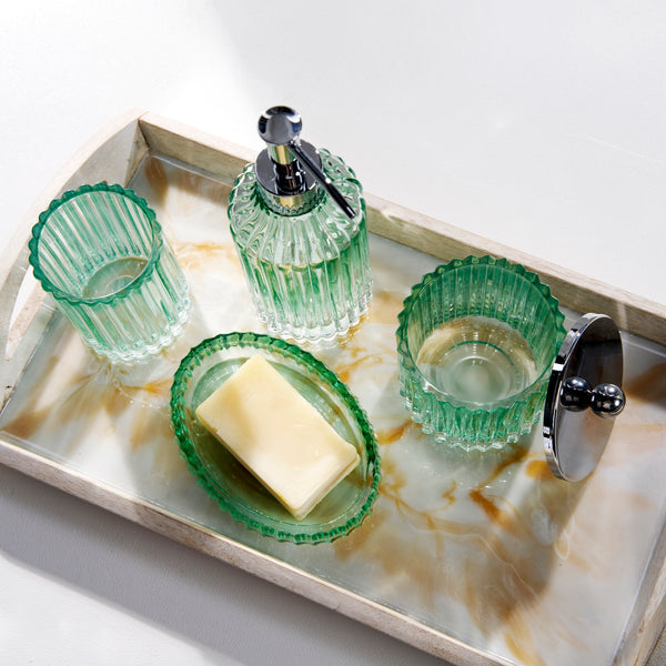 4 Piece Bath Accessories Collection | Seafoam Green