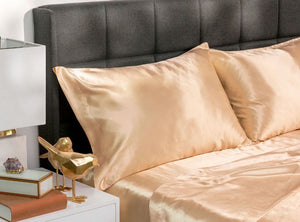 silky satin sheets in ivory by sobel westex