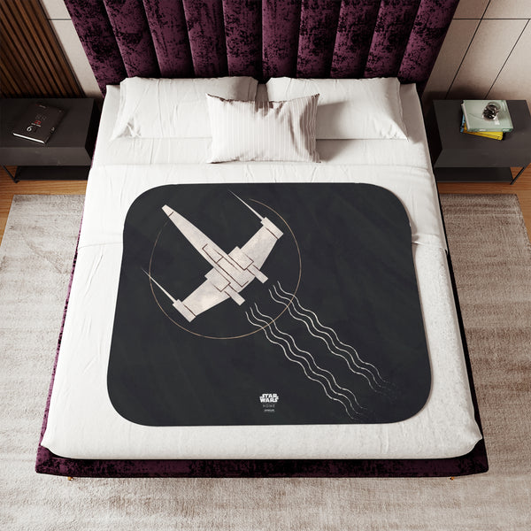 Beyond the Galaxy Sherpa Blanket, Black/Tan