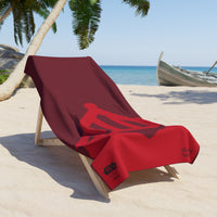 Vader Mask Beach Towel -Crimson