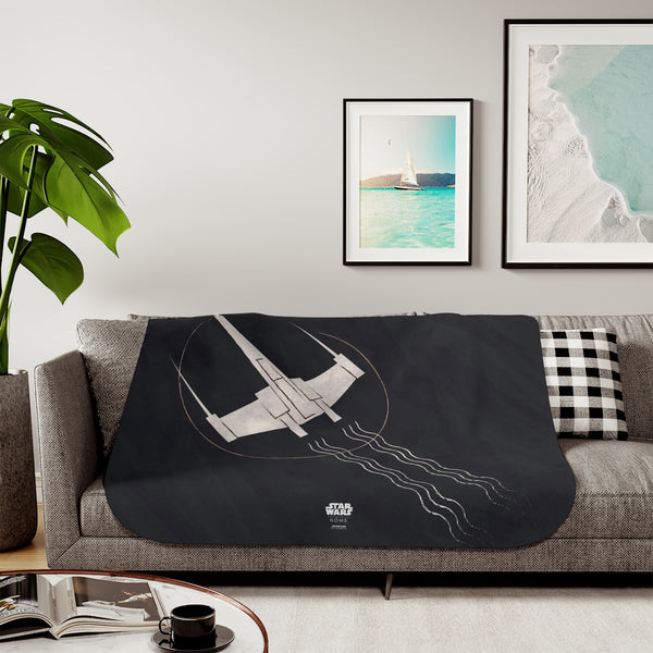 Beyond the Galaxy Sherpa Blanket, Black/Tan