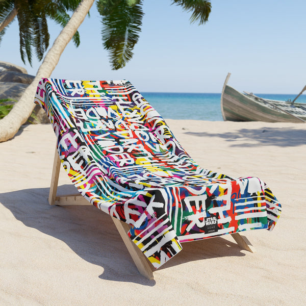 Darth Vader Graffiti Beach Towel