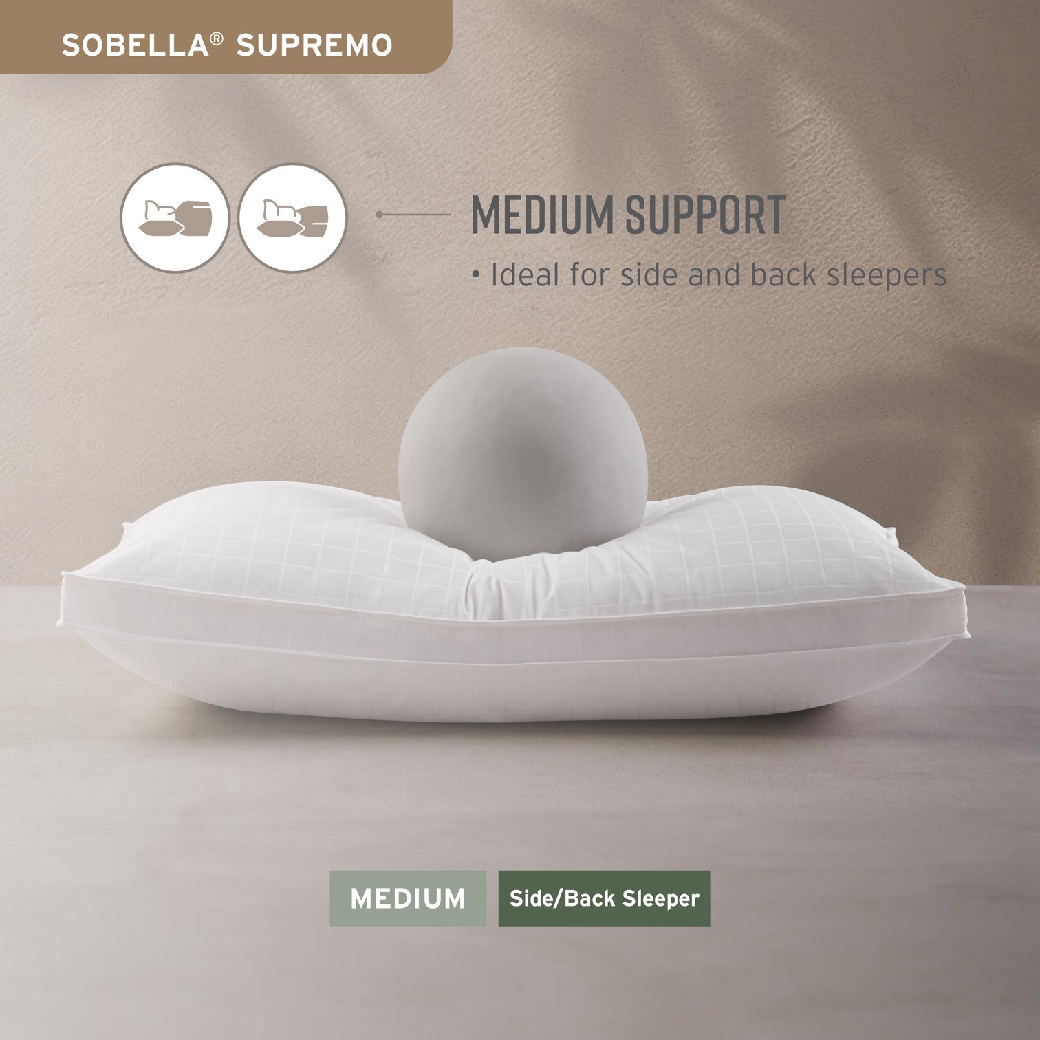 Sobella Supremo Queen Pillow – Soft Support for Sleep