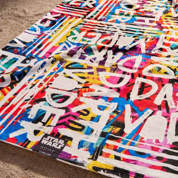 Darth Vader Graffiti Beach Towel