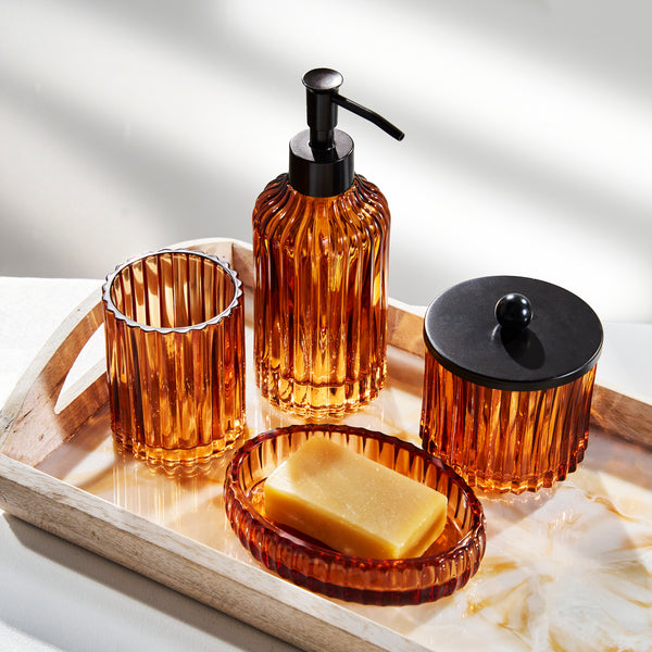 Sunrise Amber 4 Piece Bath Accessories Collection