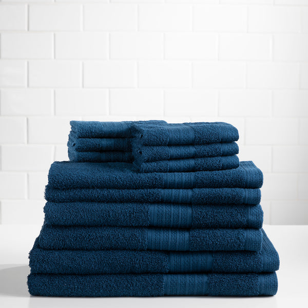 Sobel Westex Bath Sheet 2-Pack - Cobalt, 100% Ring Spun Cotton, Fast Dry, Highly Absorbent, Nebulas Blue