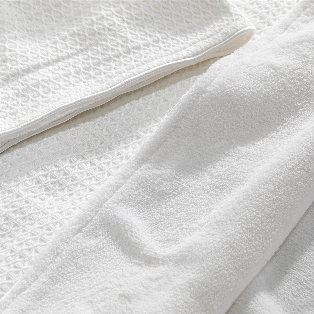 Spa Glow Waffle Jacquard Bath Robe – Luxurious & Absorbent