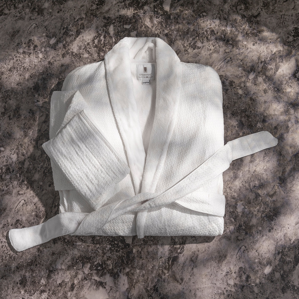 Spa Glow Waffle Jacquard Bath Robe – Luxurious & Absorbent