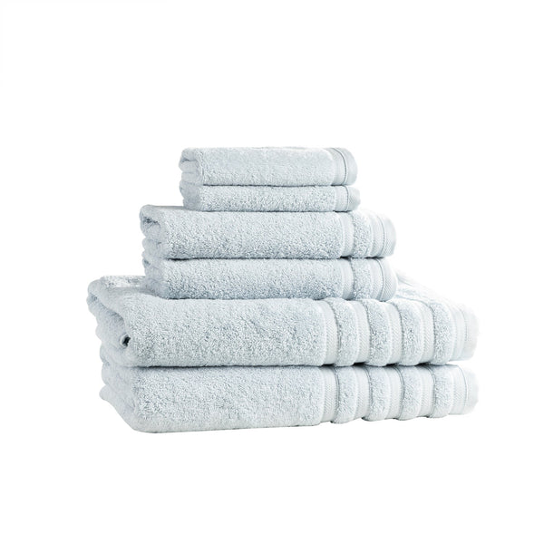 Hotel 6 Piece Turkish Cotton Towel Set | Light Blue