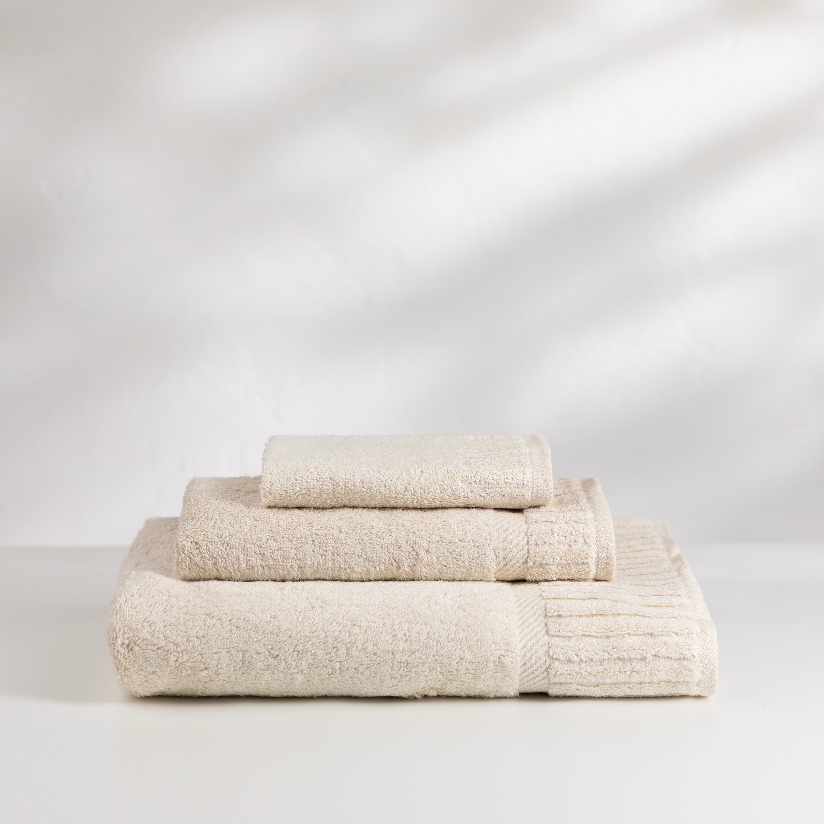 3pcs Towel Set Solid Color Super Soft Fluffy Bath Towel 100