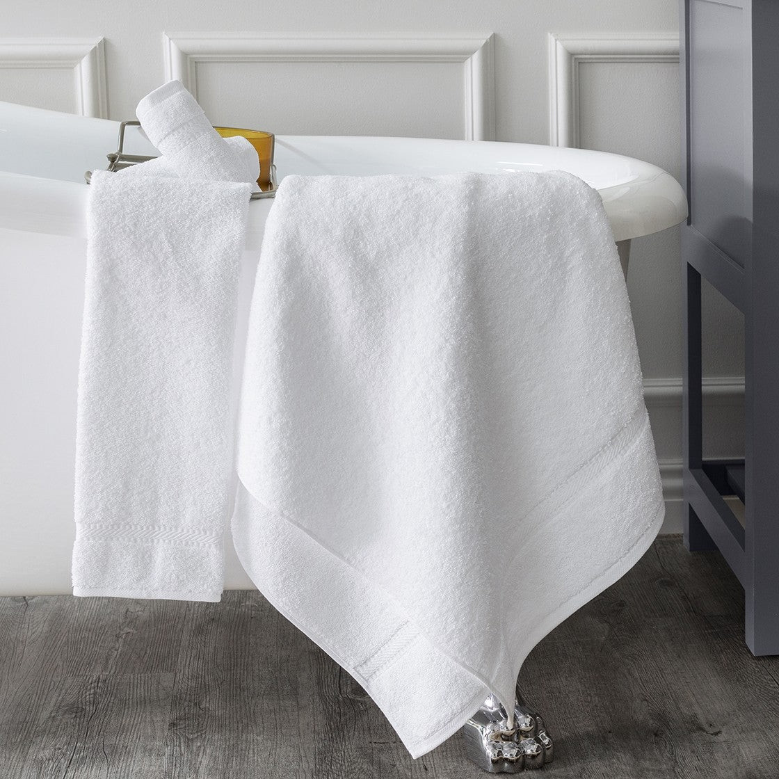 White Classic Luxury Cotton 12 pc Washcloth Set, Hotel Style Small