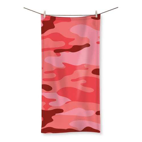 Microfiber Splash Camo Rose Beach Towel